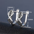 Contrast Color Ear Cuff Earrings, Infinity 8 Line Micro Pave Fashion Ear Jewelry view 4