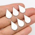 18x10mm Stainless Steel Water Drop Small Pendant Charm For Necklace Bracelet End Tag, 0.8g view 4