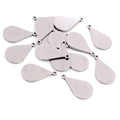 18x10mm Stainless Steel Water Drop Small Pendant Charm For Necklace Bracelet End Tag, 0.8g view 1