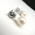 French Retro Faux Pearl Stud Earrings, Fashion Simple Small Refined Earrings For Women view 2