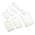 Stainless Steel Rectangle Pendant Smooth Single Hole Logo Tag For DIY Necklace Jewelry Accessories view 5