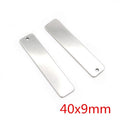 Stainless Steel Rectangle Pendant Smooth Single Hole Logo Tag For DIY Necklace Jewelry Accessories view 4