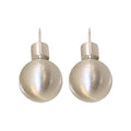 Brushed Matte Round Ball Stud Earrings Copper Geometric Minimalist Luxe Style For Women view 5