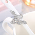 European Light Luxury Floral Bud Ring Plant Flower Design Elegant Celebrity Style Jewelry view 5