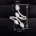 European Light Luxury Floral Bud Ring Plant Flower Design Elegant Celebrity Style Jewelry view 4