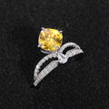Micro Pave Zircon Crown Ring Luxury Queen Princess Waterdrop Design Women's Statement Ring view 5