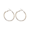Chic Minimalist Alloy Round Hoop Earrings With Silver Posts, Geometric Summer Fashion Jewelry view 5