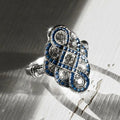 European Vintage Women's Ring Cross Border Fashion Finger Jewelry Direct view 3