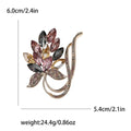 Alloy Orchid Bouquet Brooch For Elegant Suit And Dress Decoration view 6