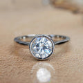 European Minimalist Geometric Round Full Wrap Fashion Ring For Women Cross Border Jewelry view 1
