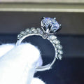 Elegant Faux Moissanite Ring For Women Cross Border Luxury Fashion Finger Jewelry view 2