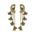 Bohemian Vintage Metal Round Geometric Long Tassel Drop Earrings Chic Exotic Style view 5
