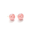 Elegant Pink Round Pearl Studs Sweet Minimal Small Silver Needle Summer Fashion Women Earrings view 5