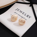 Elegant Korean Geometric Square Pearl Stud Earrings For Women Light Luxury Minimalist Earrings view 2