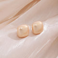 Elegant Korean Geometric Square Pearl Stud Earrings For Women Light Luxury Minimalist Earrings view 4