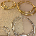 Chic Geometric Zinc Alloy Hoop Earrings With Silver Pins, Minimalist Light Luxury Ear Jewelry view 3