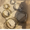 Chic Geometric Zinc Alloy Hoop Earrings With Silver Pins, Minimalist Light Luxury Ear Jewelry view 1