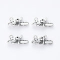 Antique Silver Zinc Alloy Chainsaw Charm Pendant for DIY Necklace Bracelet Jewelry Making view 2