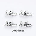 Antique Silver Zinc Alloy Chainsaw Charm Pendant for DIY Necklace Bracelet Jewelry Making view 1