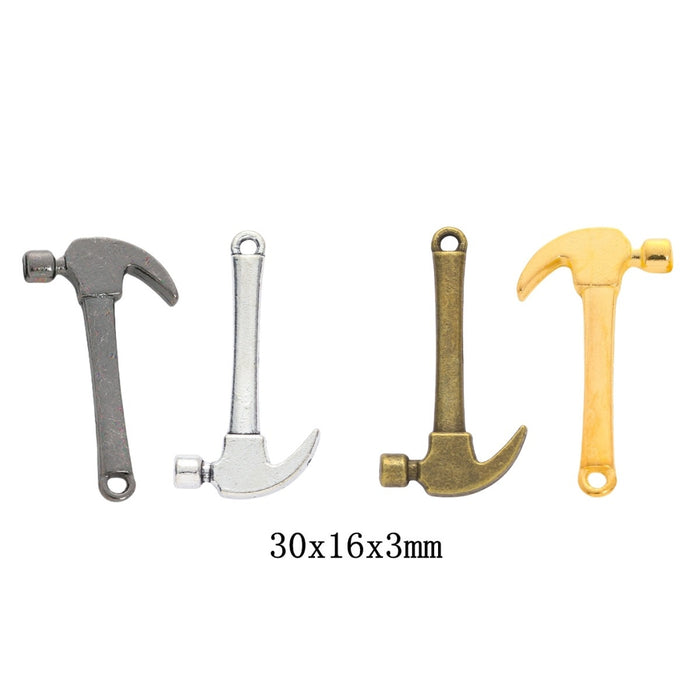 Zinc Alloy Hammer Charm Pendant No.869484 for DIY Necklace Bracelet Jewelry Making