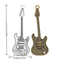 Zinc Alloy Guitar Charm Pendant No.359275 for DIY Necklace Bracelet Jewelry Making view 1