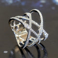 Fashion Personalized American Style Crossover Line Finger Ring, Bold Designer Statement Jewelry view 2