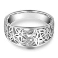 European Metal Flower Ring For Women, Vintage Hollow Petal Statement Index Finger Jewelry view 2