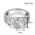 European Metal Flower Ring For Women, Vintage Hollow Petal Statement Index Finger Jewelry view 3