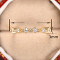 Korean Light Luxury Stackable Index Finger Ring With Row Rhinestone Design, Simple Women Jewelry view 4