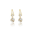 Elegant Korean Luxury Gold Alloy Teardrop Hook Round Crystal Rhinestone Ball Drop Dangle Women Earrings view 5