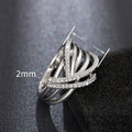 Minimalist Irregular Multi Wrap Ring Light Luxury Zircon Cross Finger Jewelry For Women view 4