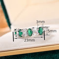 Fashion Oval Rhinestone Row Geometric Vintage Ring Simple Delicate Everyday Jewelry For Women view 4
