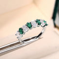 Fashion Oval Rhinestone Row Geometric Vintage Ring Simple Delicate Everyday Jewelry For Women view 1