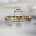 Trendy Heart Ring Simple Summer Korean Japanese Style Fashion Versatile Women's Index Finger Ring view 4