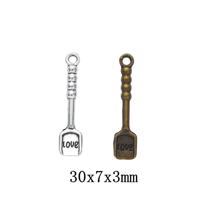 Zinc Alloy Shovel Charm Pendant for DIY Necklace Bracelet Jewelry Making