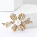 Rhinestone Alloy Four Section Bow Brooch For Women Apparel view 2