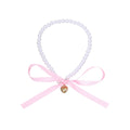 European American Vintage Long Bow Adjustable Collarbone Chain Pearl Necklace For Women view 5