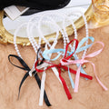 European American Vintage Long Bow Adjustable Collarbone Chain Pearl Necklace For Women view 1