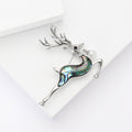 Alloy Pearl Shell Elk Brooch For Women Suit Cardigan Decoration view 2