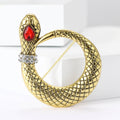 Alloy Rhinestone Snake Brooch Pin For Men And Women Apparel view 3