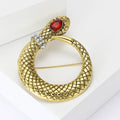 Alloy Rhinestone Snake Brooch Pin For Men And Women Apparel view 2
