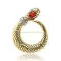 Alloy Rhinestone Snake Brooch Pin For Men And Women Apparel view 5