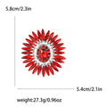 Alloy Rhinestone Sunflower Brooch Pin For Creative Women's Apparel view 4