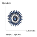 Alloy Rhinestone Sunflower Brooch Pin For Creative Women's Apparel view 6