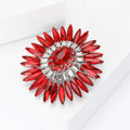 Alloy Rhinestone Sunflower Brooch Pin For Creative Women's Apparel view 3