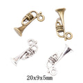 Zinc Alloy Trumpet Charm Pendant No.745430 for DIY Necklace Bracelet Jewelry Making view 1