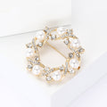Alloy Rhinestone Pearl Wreath Brooch Pin for Blazers Cardigans view 3