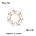 Alloy Rhinestone Pearl Wreath Brooch Pin for Blazers Cardigans view 6