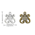 Zinc Alloy Accordion Charm Pendant for DIY Necklace Bracelet Jewelry Making view 1