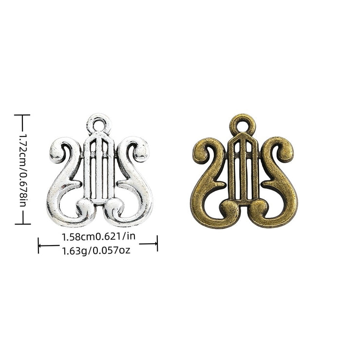 Zinc Alloy Accordion Charm Pendant for DIY Necklace Bracelet Jewelry Making